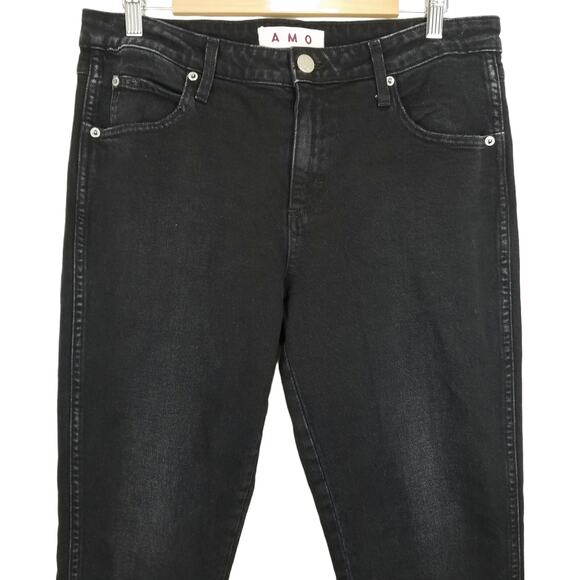 COS Black Magic Tie Ankle Jean, Washed Black Denim, Made in USA, Size 31 - Picture 5 of 12